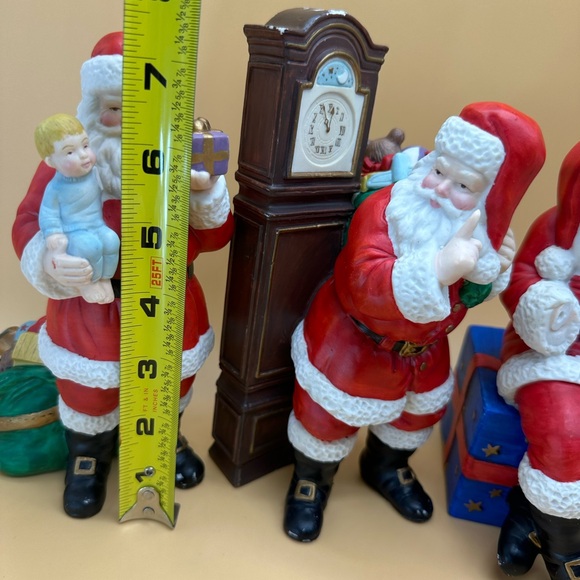 Santa Claus Figurine Porcelain Red White Toys Sack - Picture 13 of 16